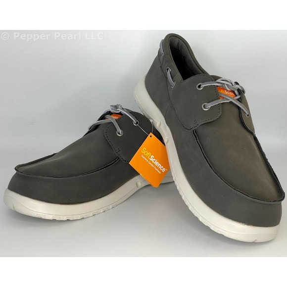 Deck Shoe Cruise Oiled Nubuck EVA Charcoal Men's Size 12 Soft Science Boat Beach - Picture 1 of 11